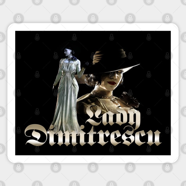 Lady Dimitrescu from Resident Evil Village Sticker by hauntedjack